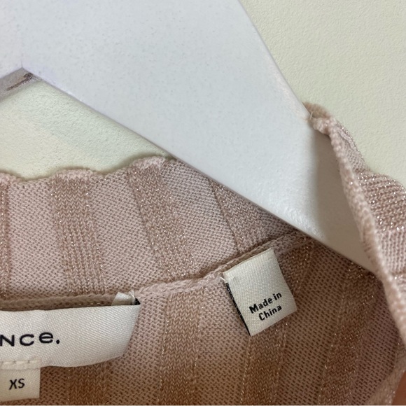 Vince Ribbed Mock Neck Pullover Shirt Sweater in Chiffon - Picture 10 of 14